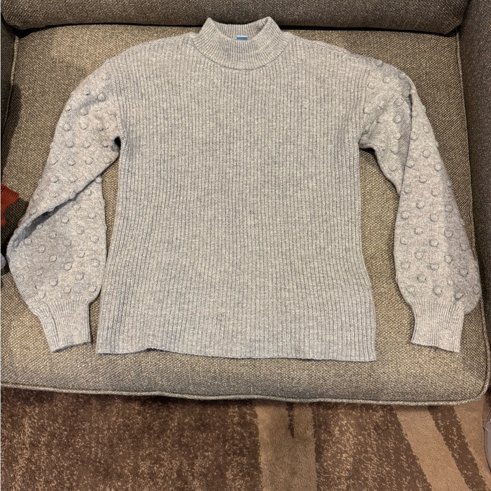 CeCe Light Gray Turtleneck Sweater
